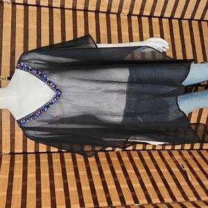 Poncho open swimsuit cover up